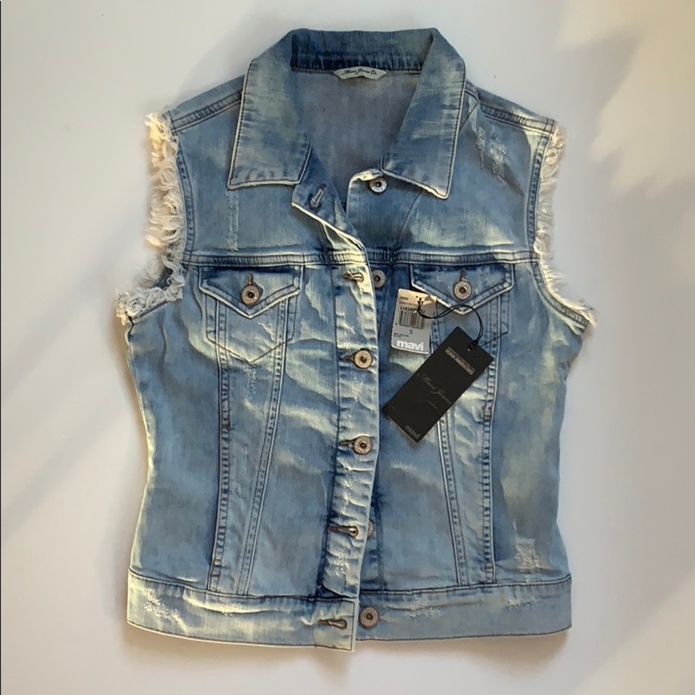 NWT Mavi blue  denim vest size S